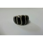 18ct Large Onyx and Diamond Ring 